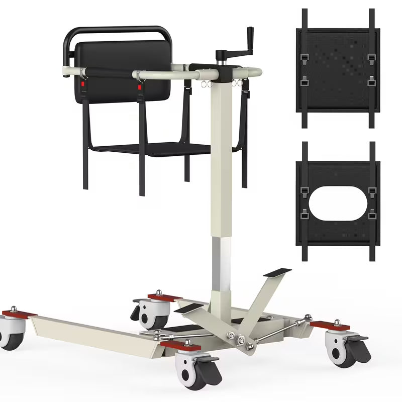 Patient Lift Transfer Chair, Patient Lift Wheelchair for Home and Car Portable Patient Lift Chair Wheelchair Lift for Home, Disabled and Elderly Nursing, Height/Width Adjust
