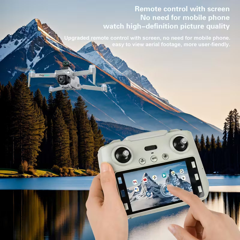 drone is equipped with a UHD camera, 2 large batteries, brushless motor, intelligent obstacle avoidance, and ultra-long endurance GPS drone.