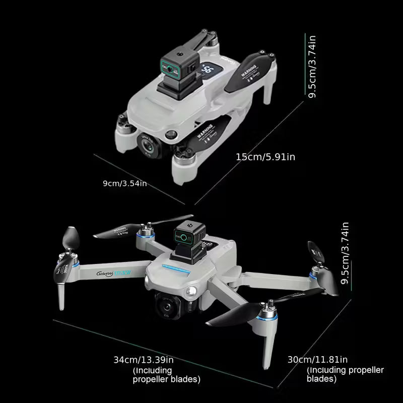 drone is equipped with a UHD camera, 2 large batteries, brushless motor, intelligent obstacle avoidance, and ultra-long endurance GPS drone.