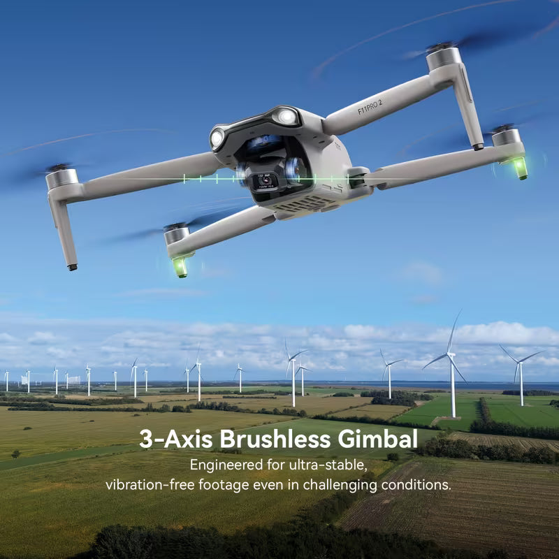 2 Fly More Drone with 6K Picture And 4K Video, 3-Axis Gimbal Camera, 70-Min Flight Time, 3KM FPV Transmission, Automatic Return Mode, Novice Mode