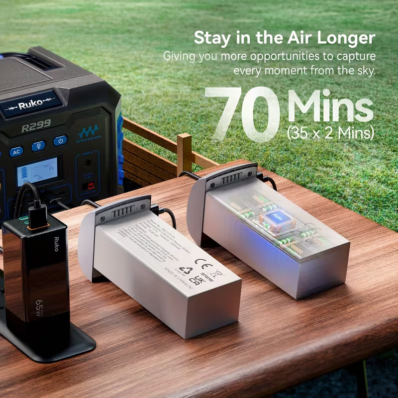 2 Fly More Drone with 6K Picture And 4K Video, 3-Axis Gimbal Camera, 70-Min Flight Time, 3KM FPV Transmission, Automatic Return Mode, Novice Mode