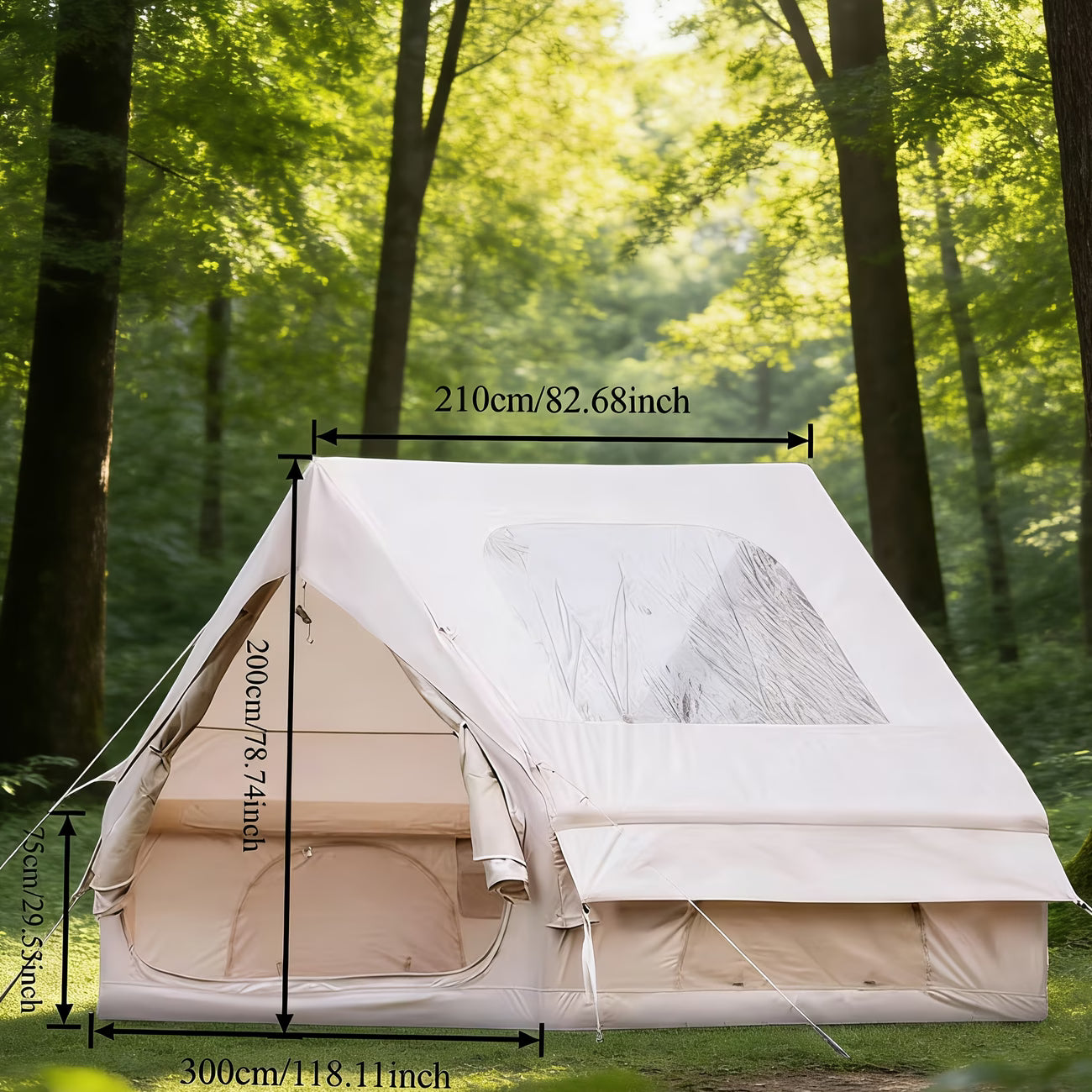 nflatable Camping Tent for 4-6 Person,4 Season Camping Tent, Large Luxury Air Tent